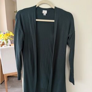 a new day Women's Dark Green Open Cardigan